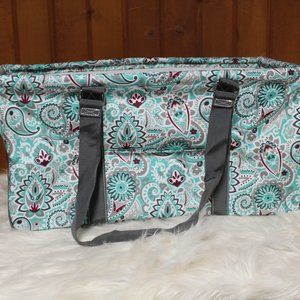 Teal Paisley Standard Utility Tote